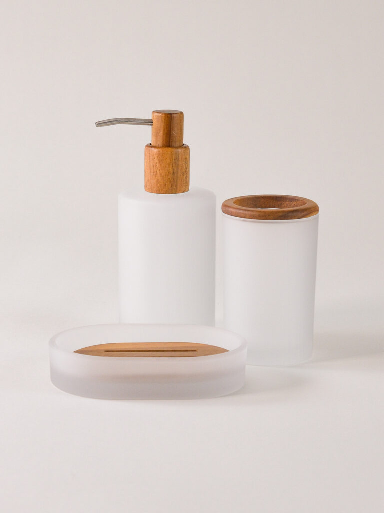 Mirova Cam Akasya Banyo Seti