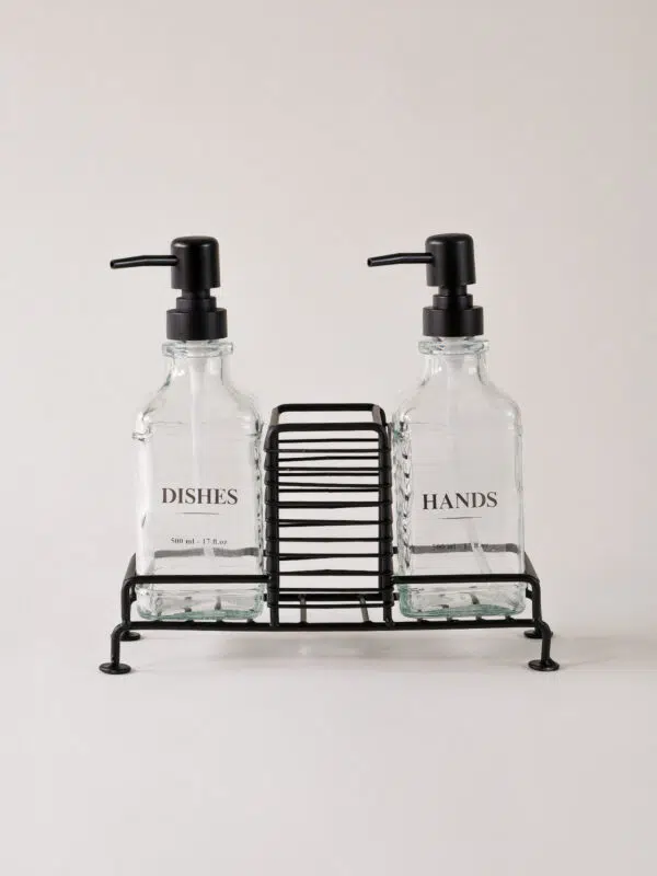 Gustea Standlı ve İkili Sıvı Sabunluk (500 ml)