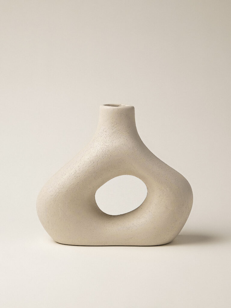 Vora Dokulu Vazo (20 x 18 cm)