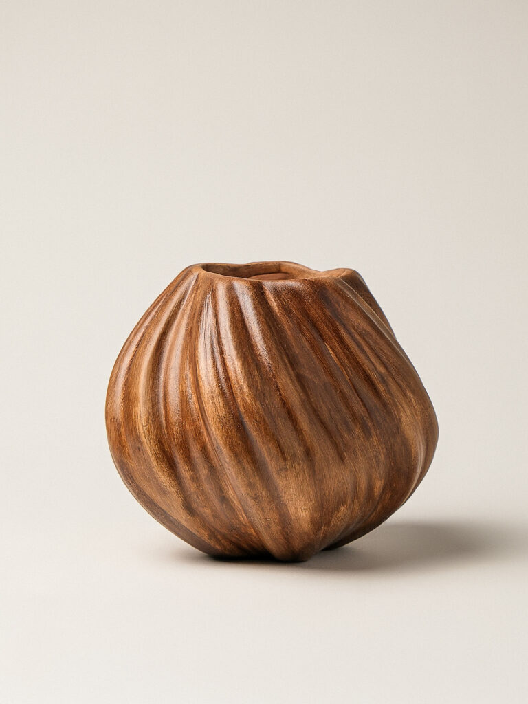 Arius Kahverengi Vazo (20 x 22 cm)