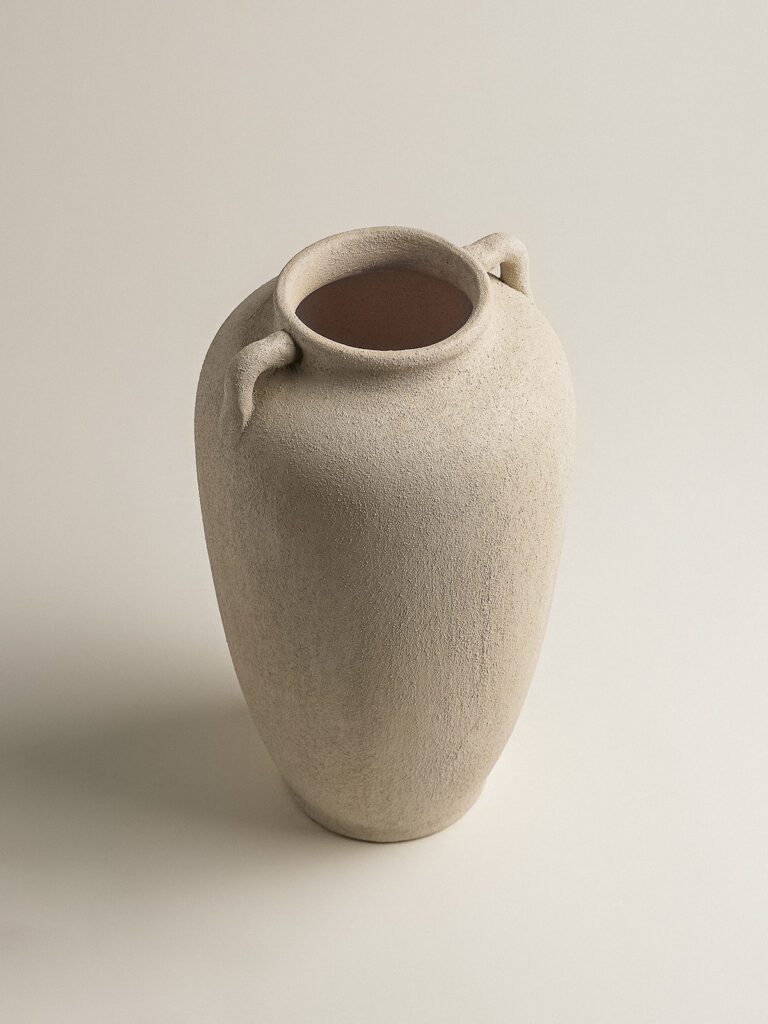 Tera Dokulu Vazo (14 x 27 cm)