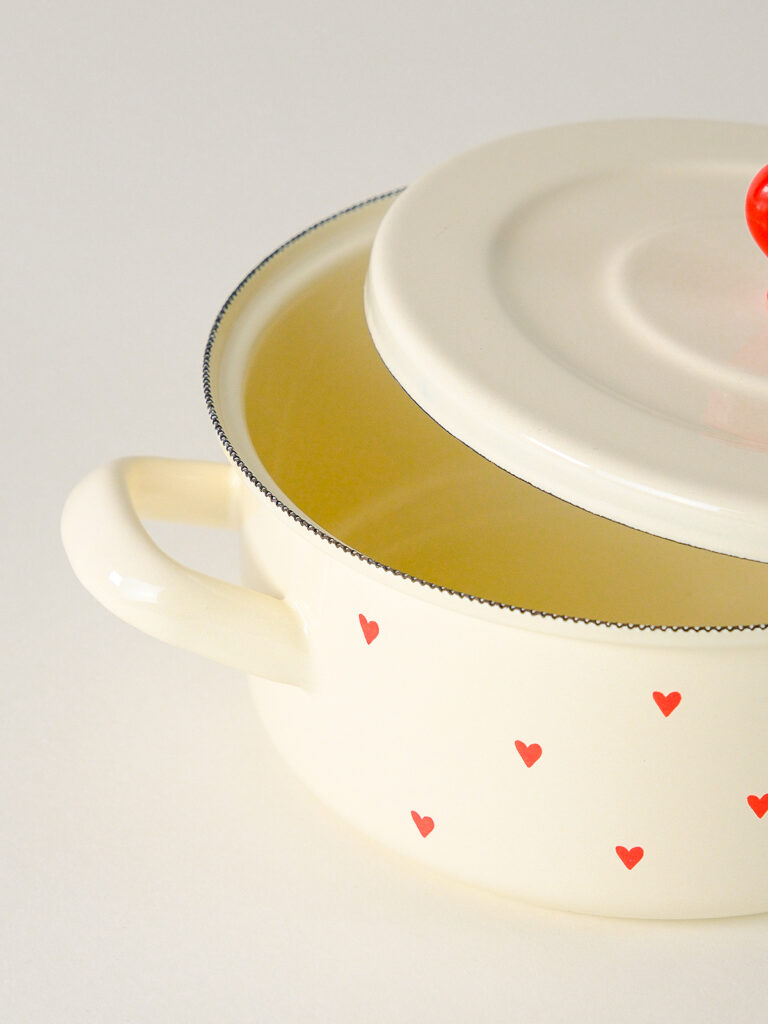 Cupid Emaye Kısa Tencere 18cm 1.5 litre