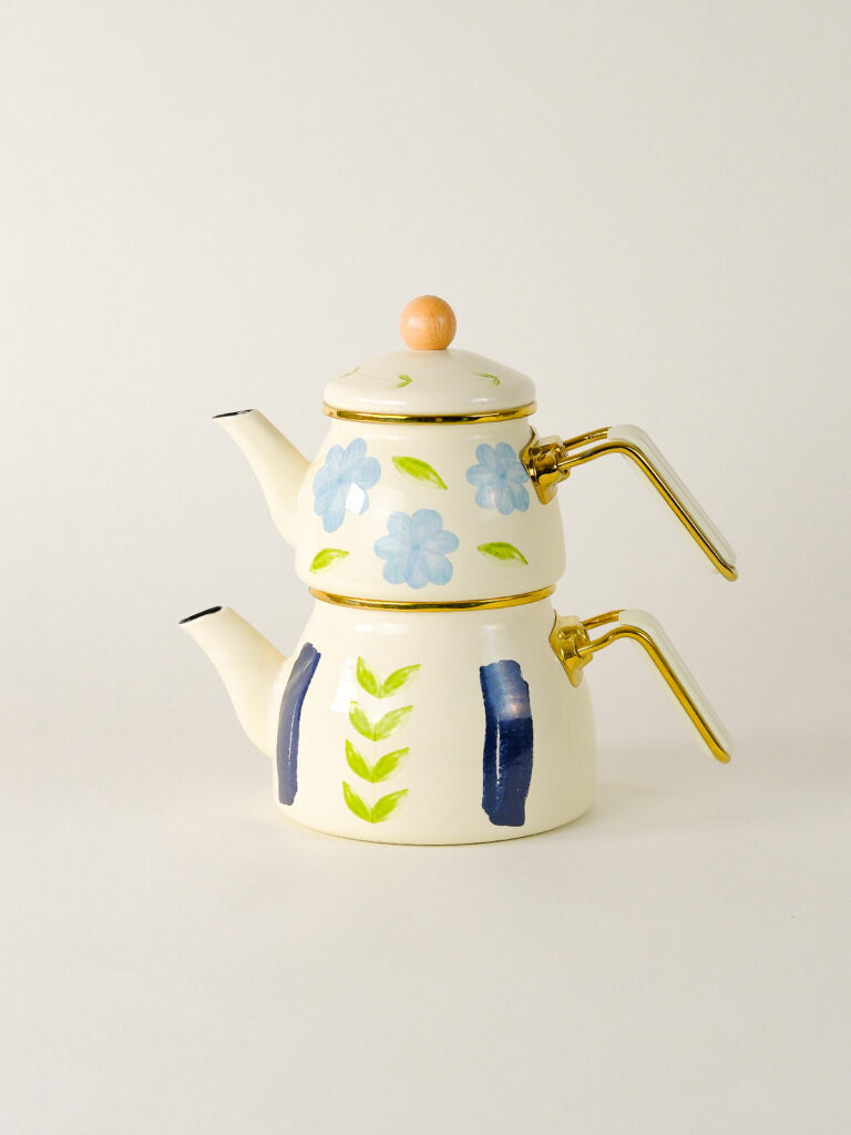 Bloom Emaye Çaydanlık (El Yakmayan Kulplu)