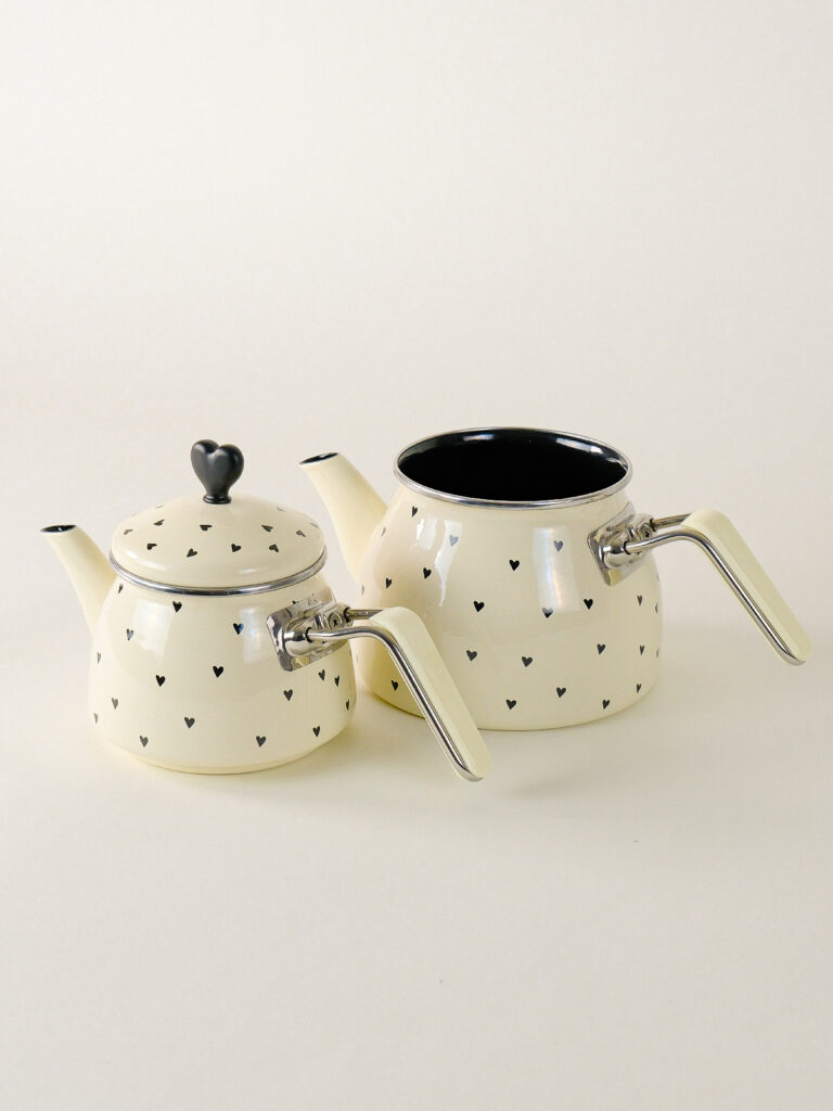 Black Cupid Emaye Çaydanlık