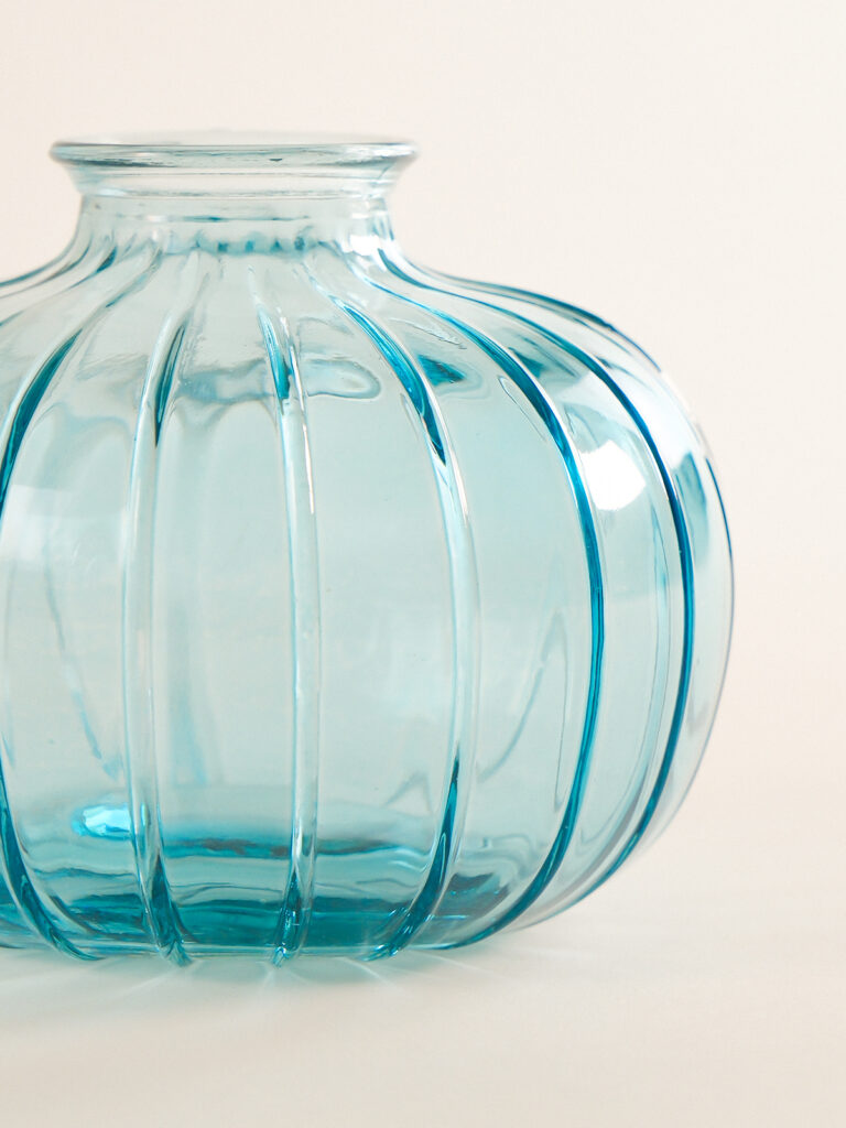 Belle 3’lü Turkuaz Cam Vazo