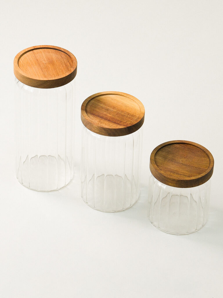 Marfa 3’lü Akasya Cam Kavanoz (500-700-1000 ml)