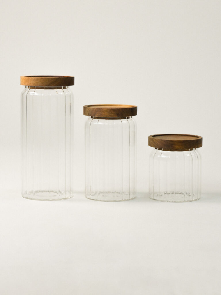 Marfa 3’lü Akasya Cam Kavanoz (500-700-1000 ml)