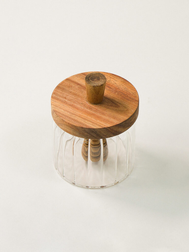 Mira Akasya Cam Bal Kavanozu (9 x 12 cm)