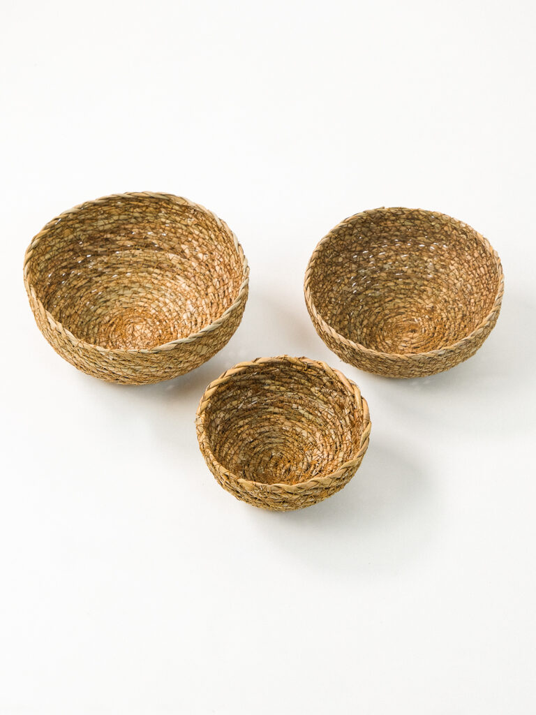 Herme 3’lü Hasır Çerezlik (16 x 7 cm)