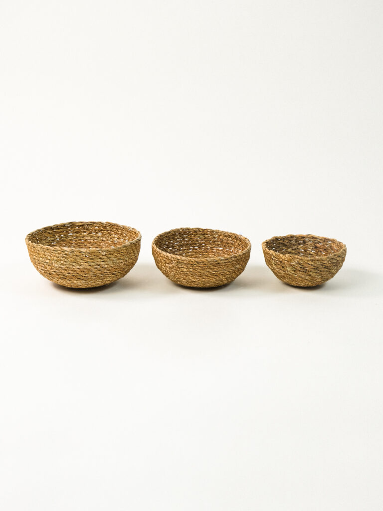 Herme 3’lü Hasır Çerezlik (16 x 7 cm)