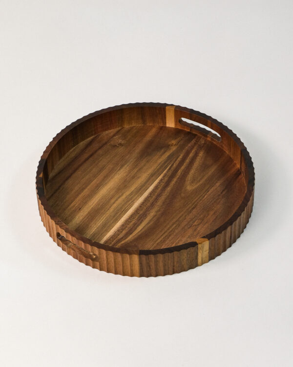 Carle Yuvarlak Akasya Tepsi (35 cm)