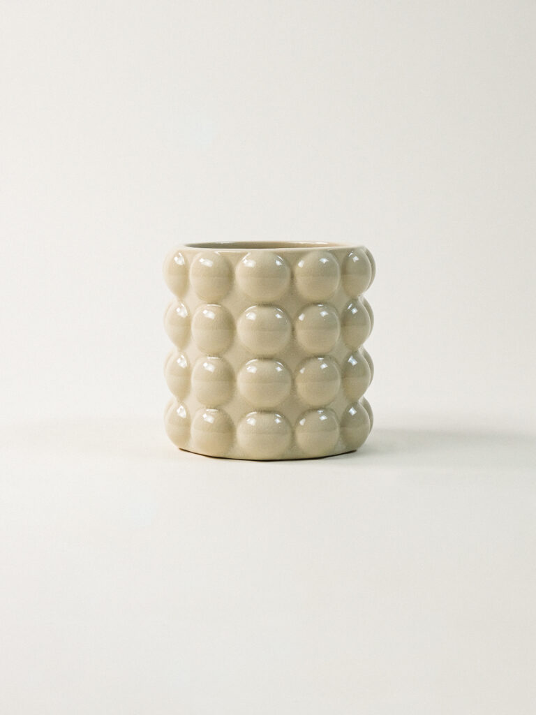 Elara Desenli Seramik Vazo (13 x 13 cm)