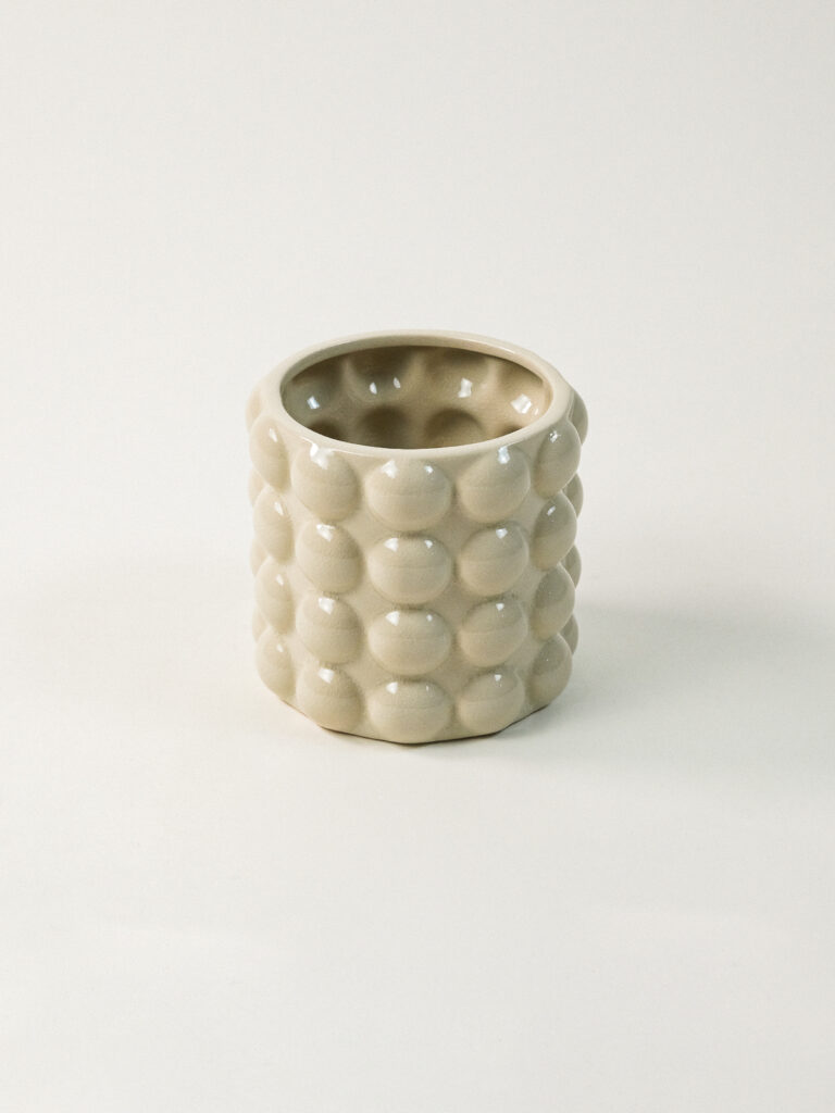 Elara Desenli Seramik Vazo (13 x 13 cm)