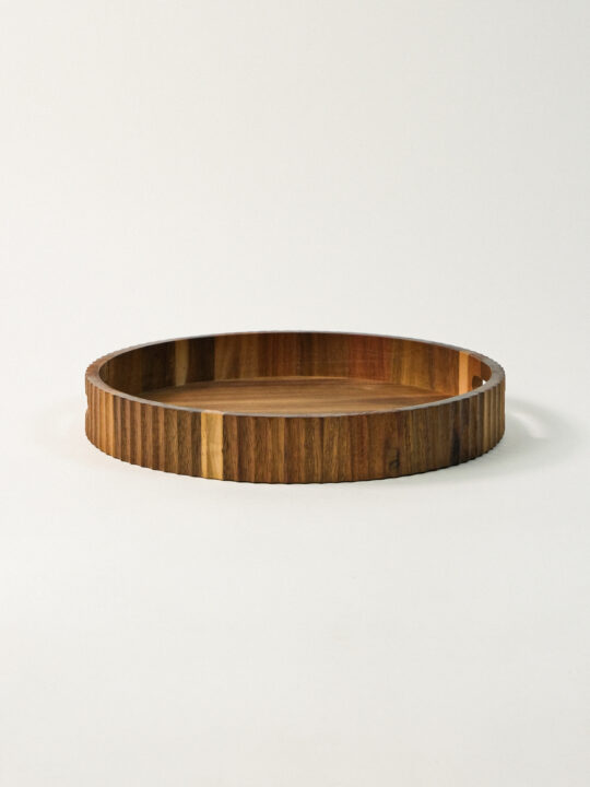 Carle Yuvarlak Akasya Tepsi (35 cm)