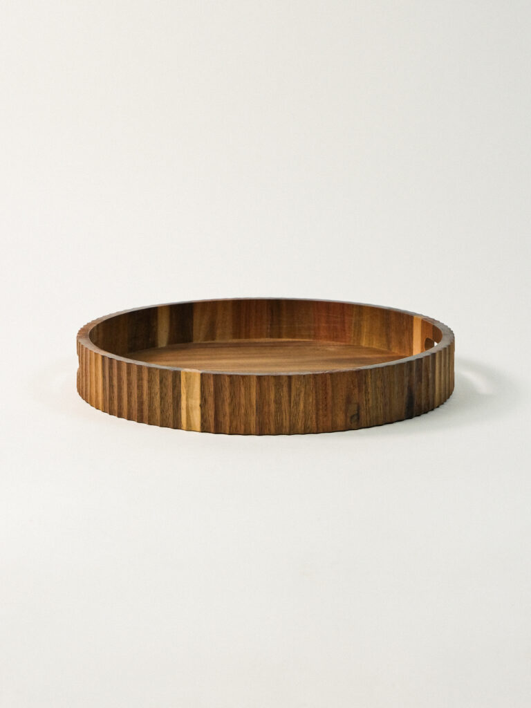 Carle Yuvarlak Akasya Tepsi (35 cm)