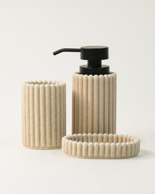 Avila Polyresin 3’lü Sabunluk Seti (500 ml)