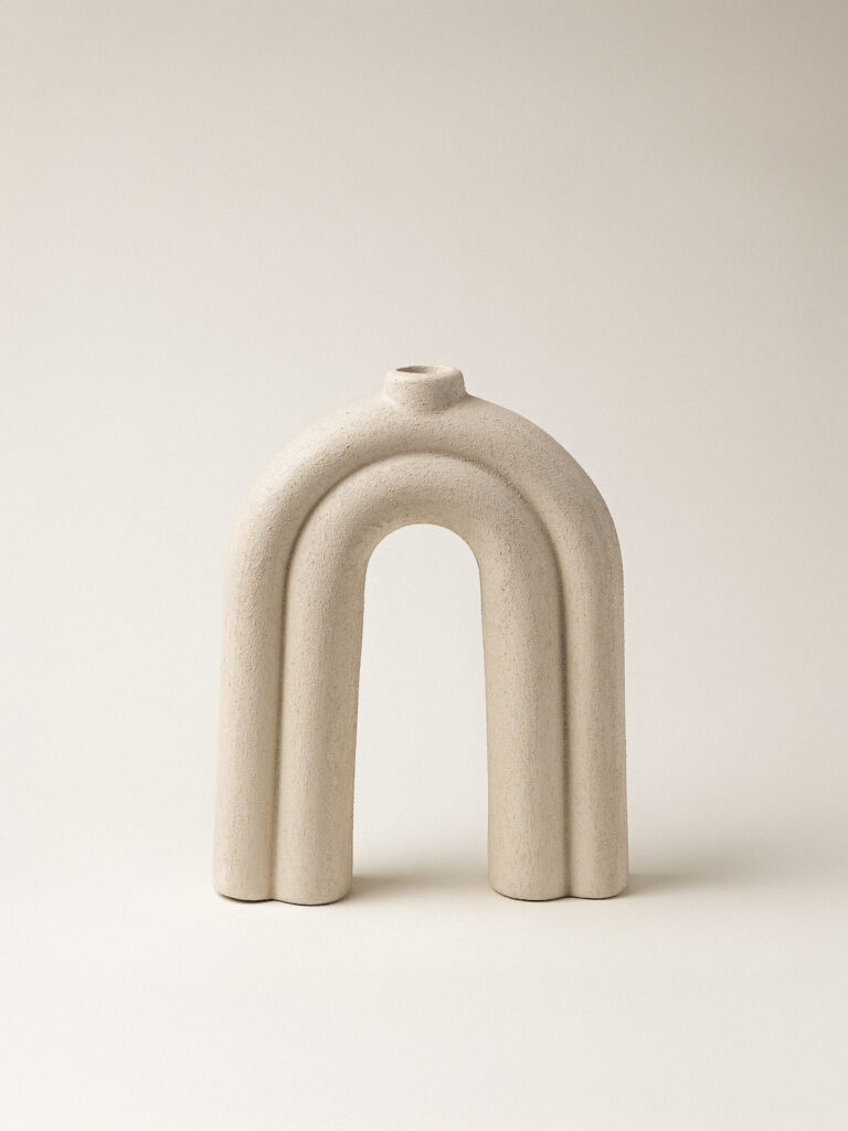 Kallen Dokulu Seramik Vazo (24 x 19 cm)