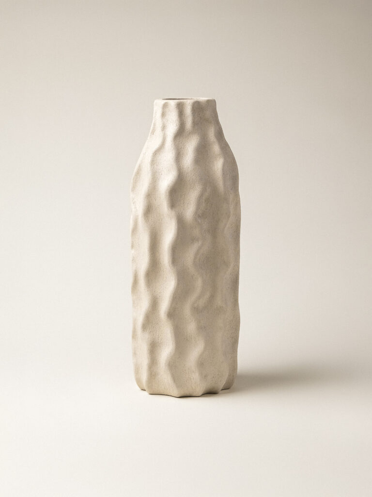 Tubb Dokulu Seramik Vazo (13 x 36 cm)