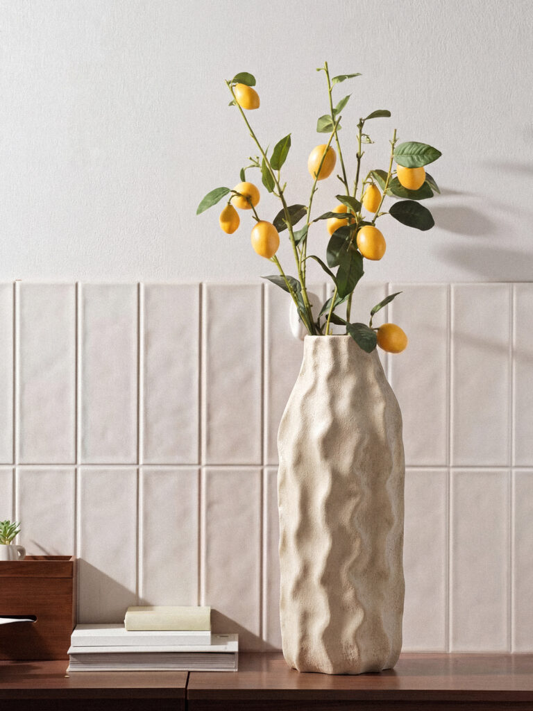 Tubb Dokulu Seramik Vazo (13 x 36 cm)