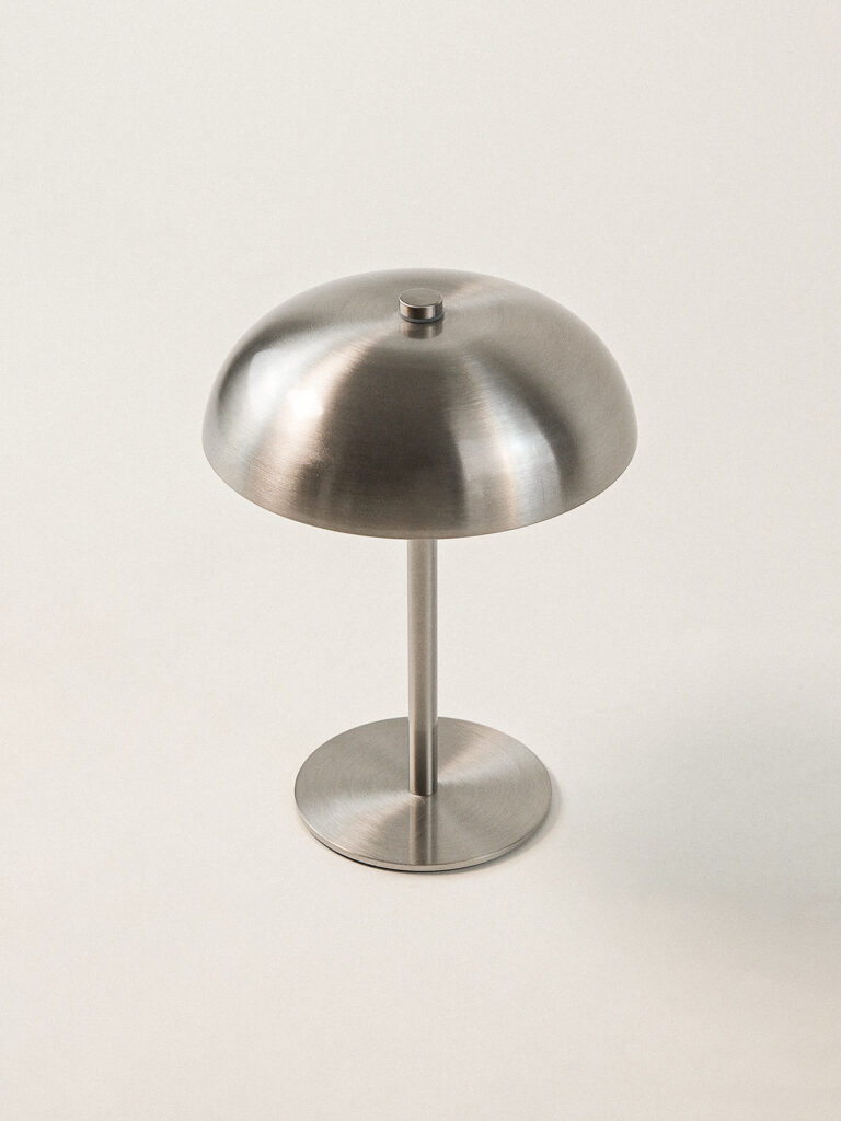 Bélle Gümüş Dokunmatik Abajur (17 x 22 cm)