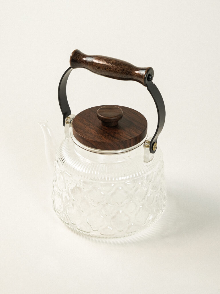 Vela Akasya Saplı Süzgeçli Cam Demlik (1000 ml)