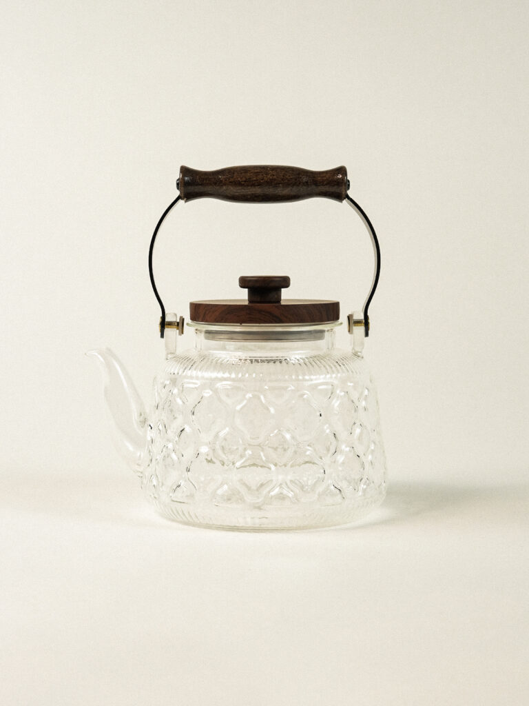 Vela Akasya Saplı Süzgeçli Cam Demlik (1000 ml)