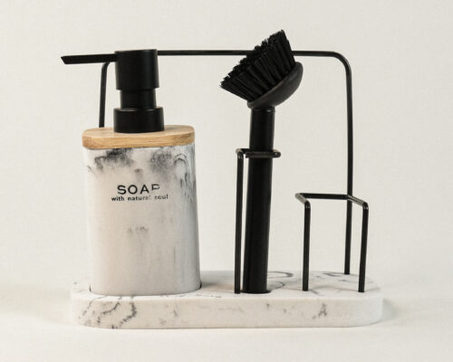 Cleen 3’lü Beyaz Polyresin Sabunluk Seti (9 x 19)