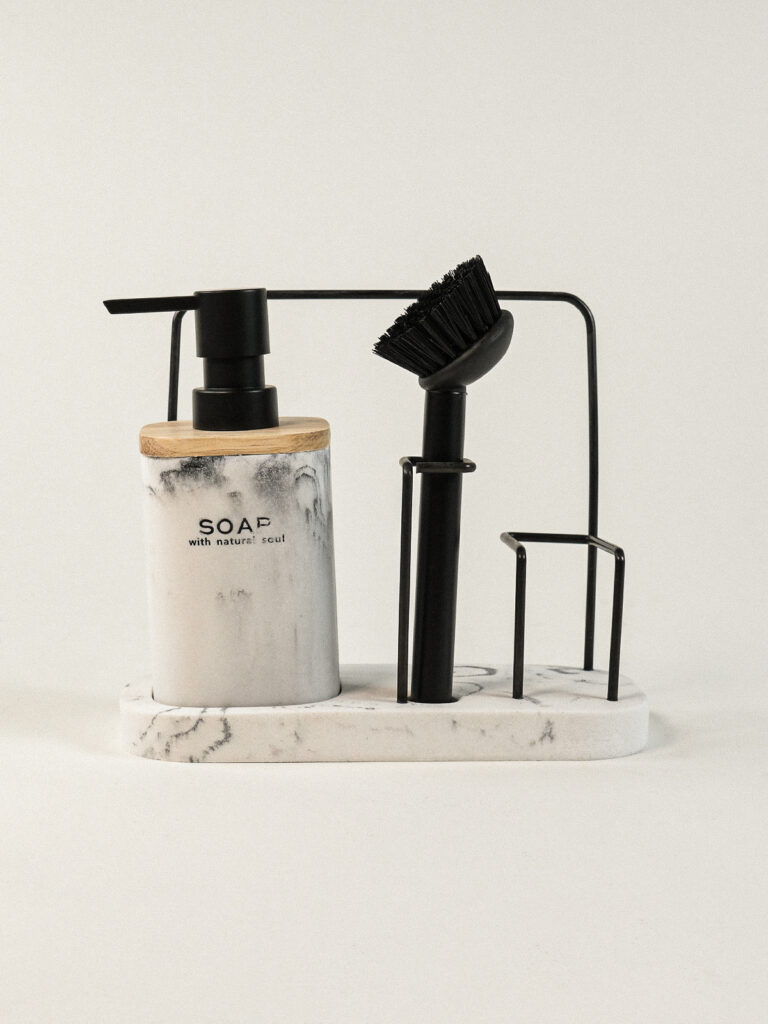 Cleen 3’lü Beyaz Polyresin Sabunluk Seti (9 x 19)