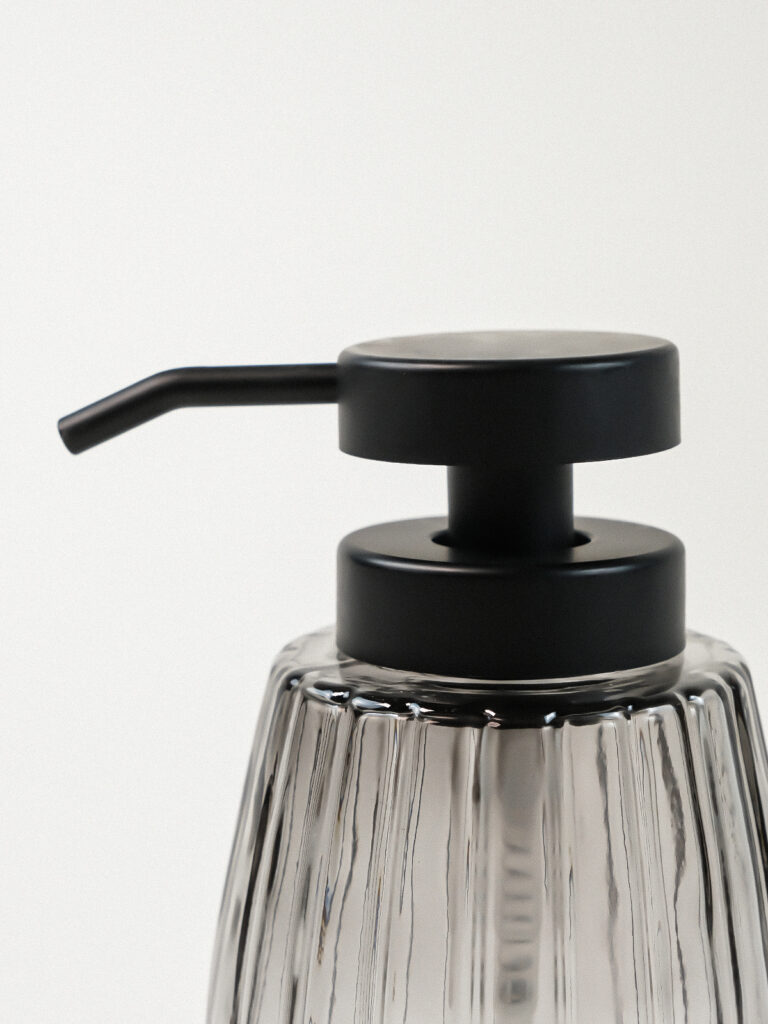 Mora Füme Cam Sıvı Sabunluk (350 ml)