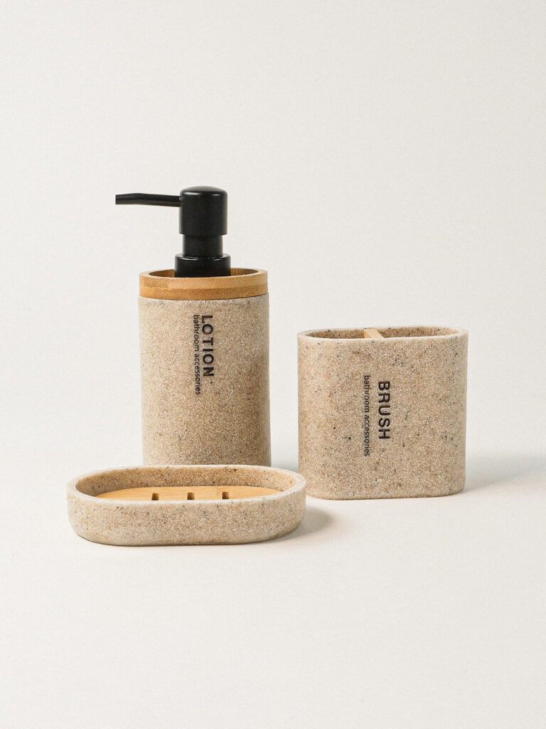 Selge 3 Parça Polyresin Sıvı Sabunluk