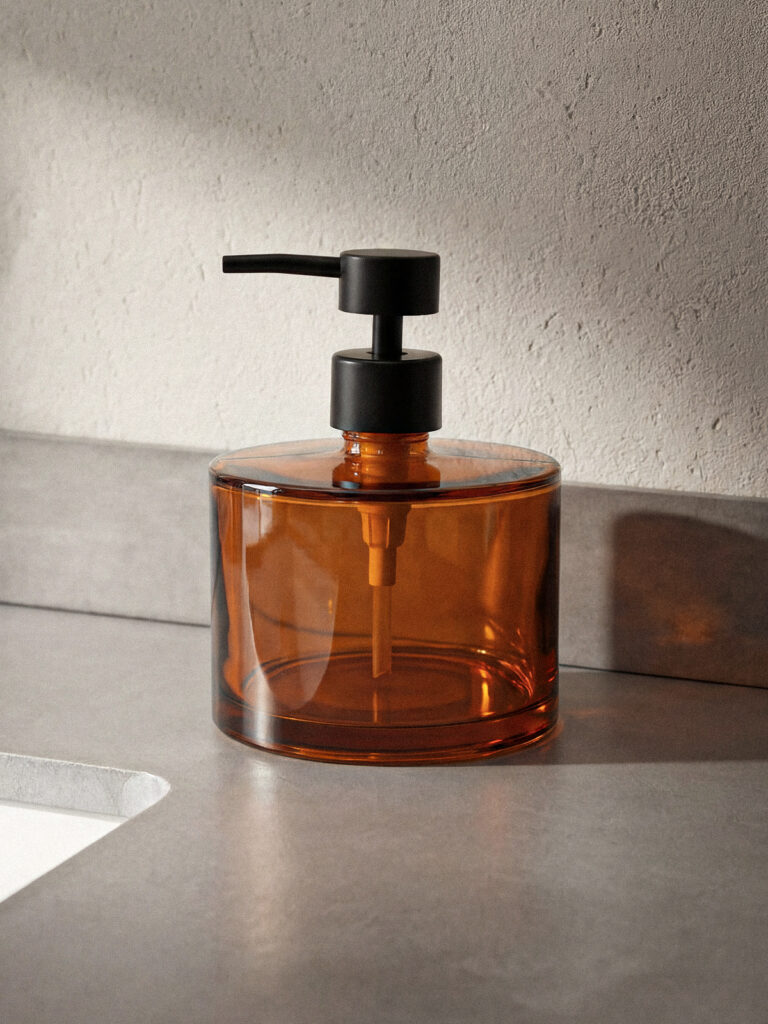 Pietra Amber Cam Sıvı Sabunluk (10 x 14 cm)