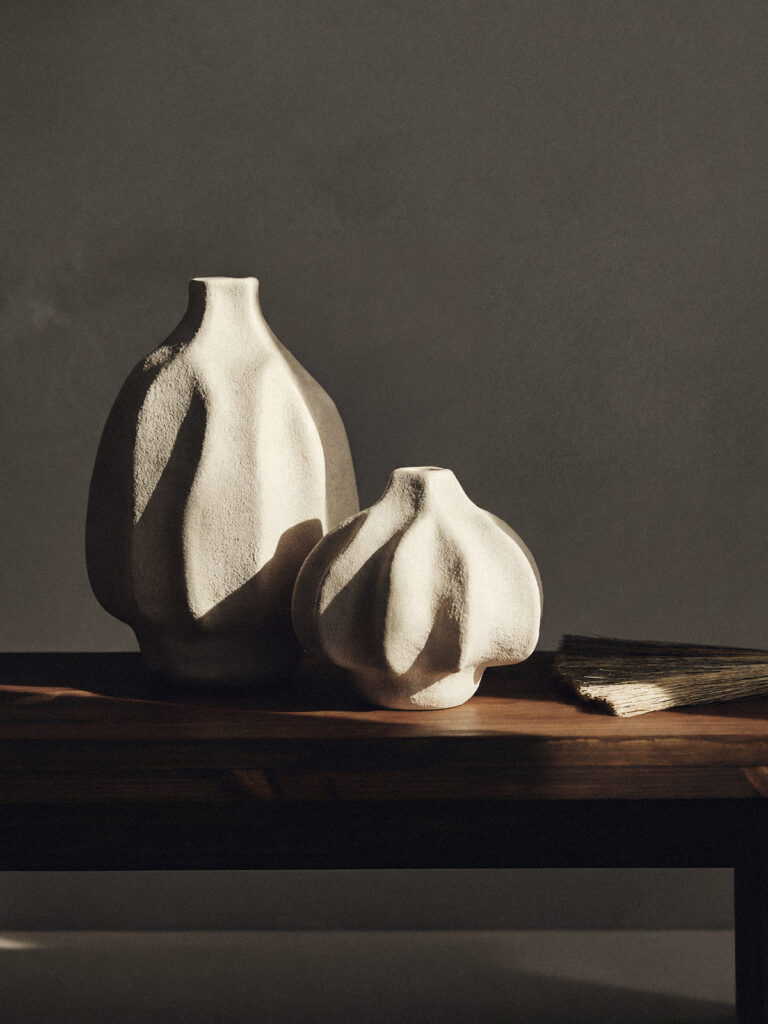 Naro 2’li Dokulu Seramik Vazo