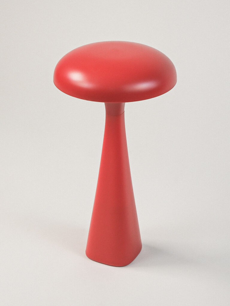 Solvia Led Şarjlı Kırmızı Masa Lambası (14 x 28 cm)