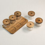 Avena Akasya Standlı Kapaklı Kase Seti 7 Parça