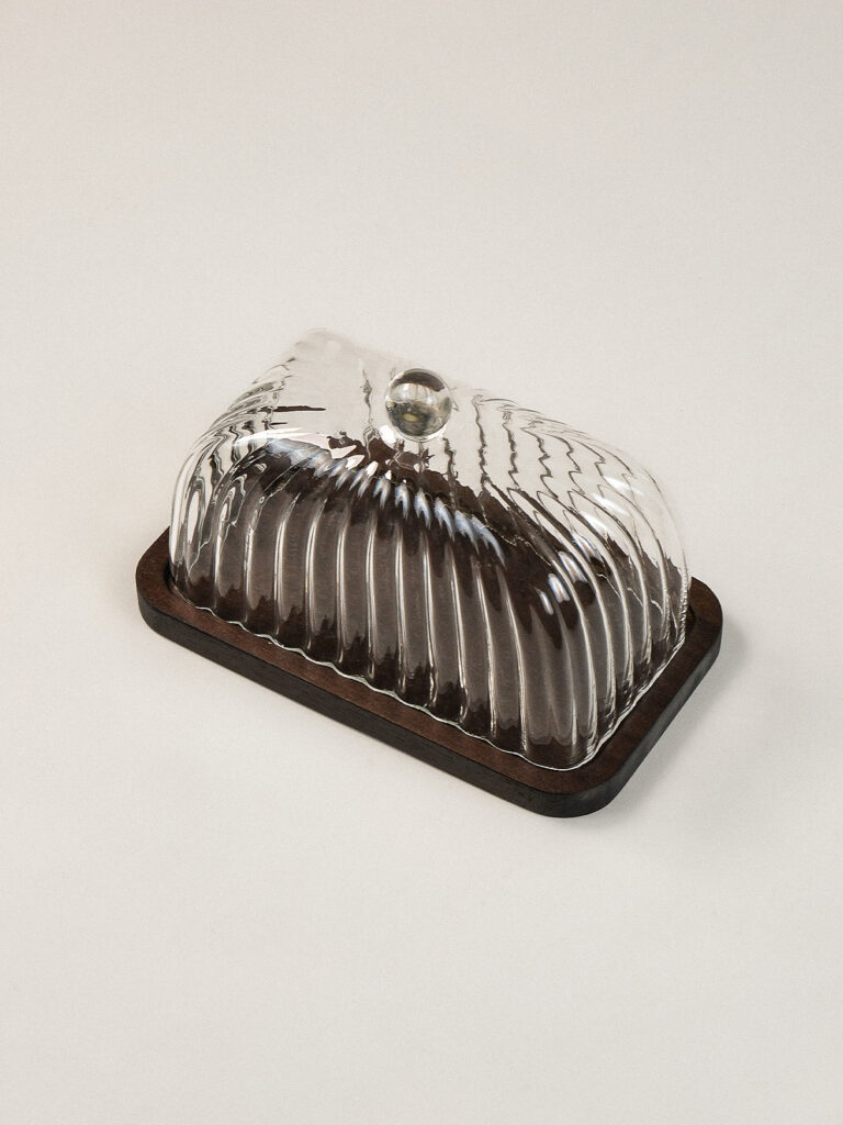 Modica Borosilikat Cam ve Akasya Tereyağlık