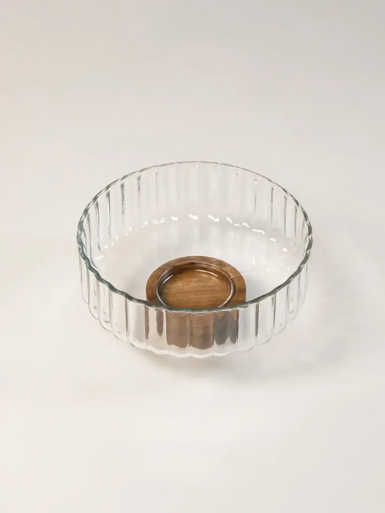 Enno Akasya Standlı Cam Kase (20 cm)