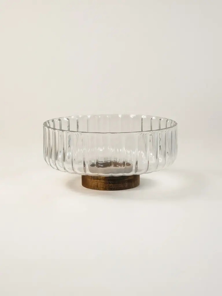 Enno Akasya Standlı Cam Kase (20 cm)