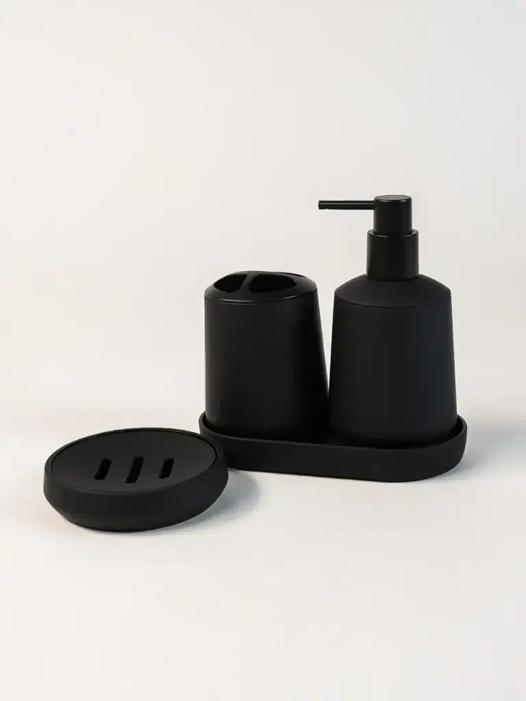 Verona 6 Parça Banyo Seti (Siyah)