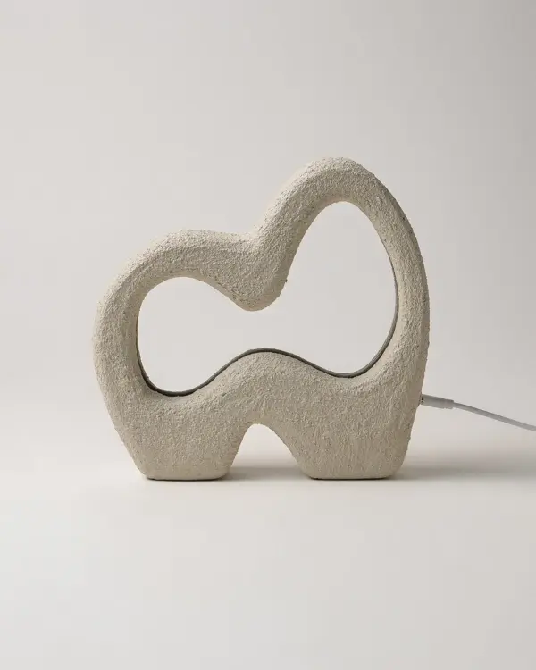 Alen Dokulu Masa Lambası (22 x 20,5 cm)