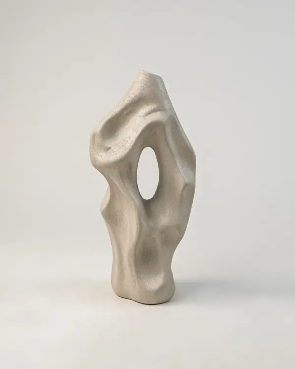 Finn Seramik Dokulu Vazo (16 x 34 cm)