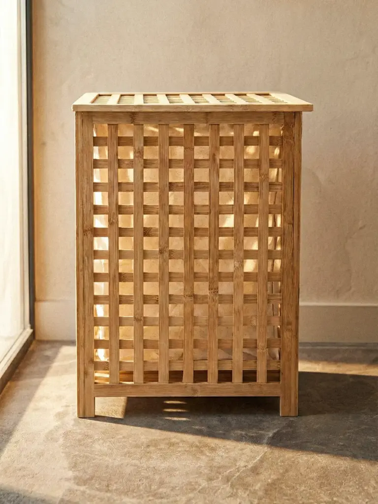 Velani Bambu Çamaşır Sepeti (45 x 62 cm)