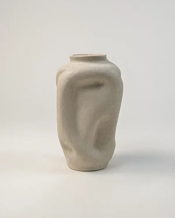 Natt Seramik Dokulu Vazo (13 x 24 cm)