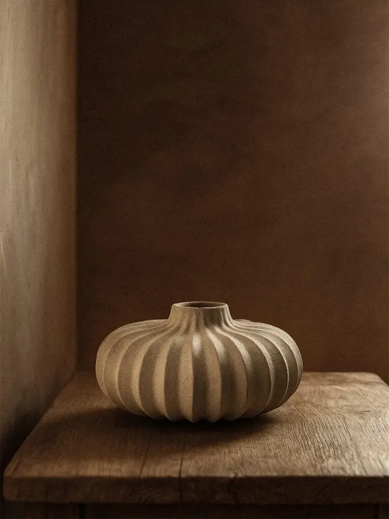 Becky Seramik Dokulu Vazo (20 x 12 cm)