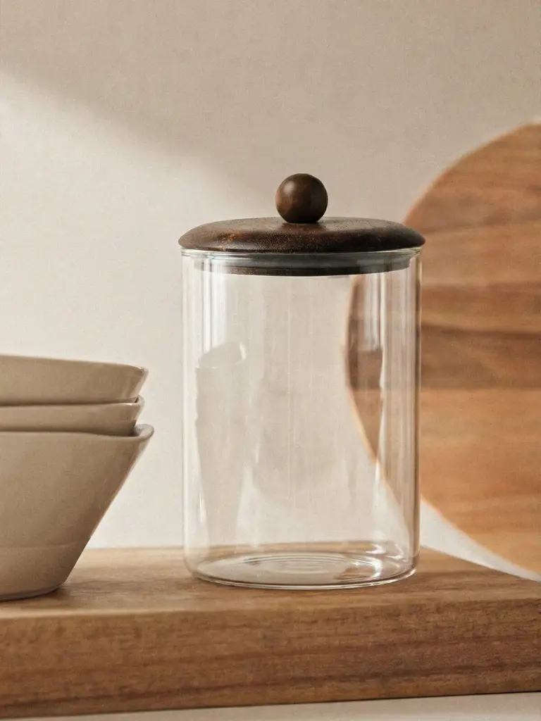 Balf Akasya Kapaklı Cam Kavanoz (1150 ml)