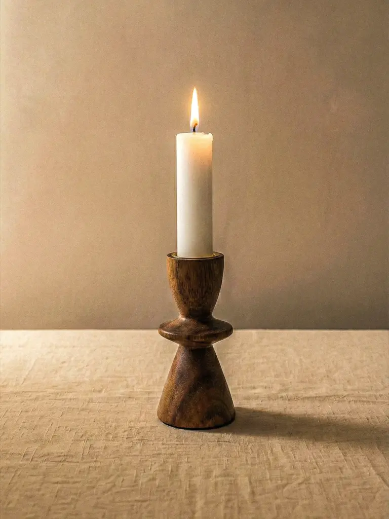 Samt Akasya Şamdan (11 cm)