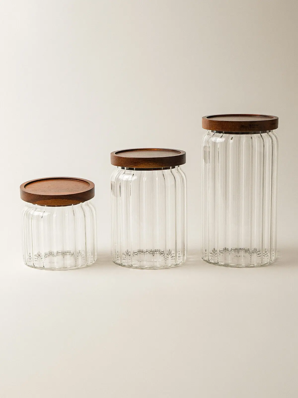 Bolia Akasya Kapaklı Cam Kavanoz Seti Bolia Akasya Kapaklı Cam Kavanoz Seti - Görsel 1