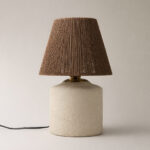 Maison Kahverengi Dokulu Abajur (22 x 34 cm)