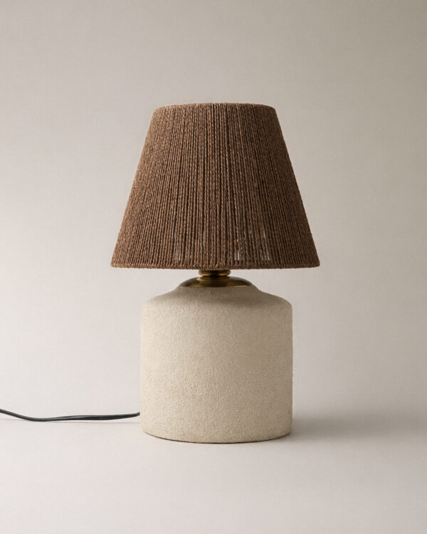 Maison Kahverengi Dokulu Abajur (22 x 34 cm)