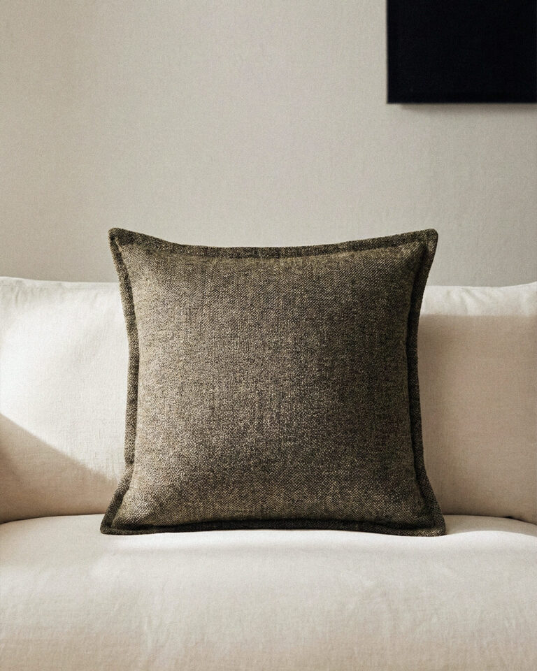 Seren Kahverengi Kırlent Kılıfı (45 x 45 cm)