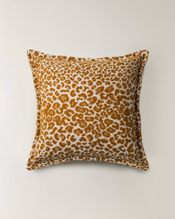 Melo Leopar Desenli Kırlent Kılıfı  (45 x 45 cm)